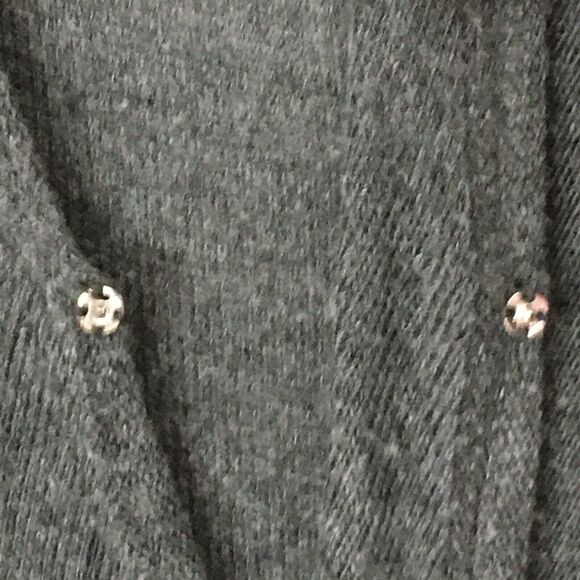 Free People Miss Rose Draped Front Jersey Knit Blouse Dark Grey Heather Wrap XS - Picture 5 of 16